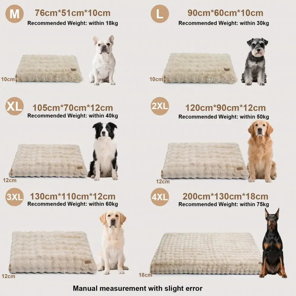Ultra-Plüsch-Hundebett, weiches Haustierkissen, große Hundekiste, Welpenmatratze, waschbare Matte Fellnasenliebe123