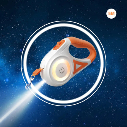 Einziehbare LED-Hundeleine mit Licht für Welpen, kleine, mittelgroße und große Hunde, Katzen, Haustiergeschirr, Gurte, Halsband, Zubehör, 3 m, 5 m Roulette Fellnasenliebe123