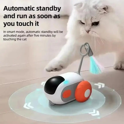Intelligente Sportwagen Fernbedienung Elektrische Katze Spielzeug Unterhaltung Spaß Haustier Mäuse Interaktive Federn Katze Sticks Haustier Spielzeug Fellnasenliebe123