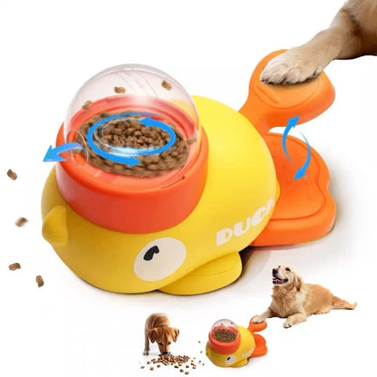2-in-1 Interaktives Hundespielzeug, Automatischer Futter- und Leckerli-Spender für Haustiere