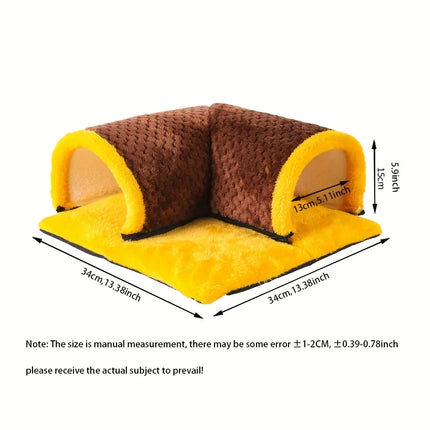 Meerschweinchen Tunnelbett Fleece Waschbar