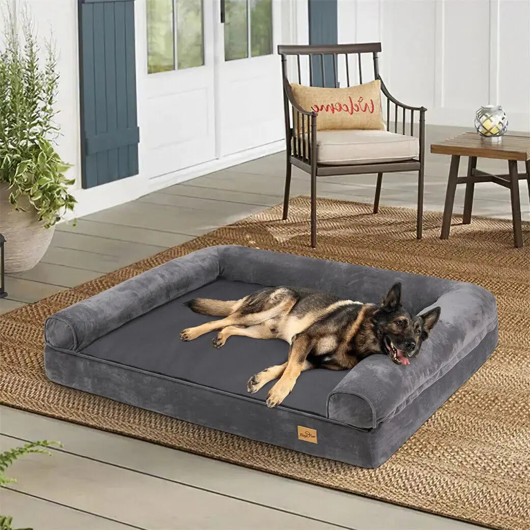 Hundebett, extra große orthopädische Haustiermatratze, Couch, Schlafbettkissen mit abnehmbarem, waschbarem Bezug, weicher Schwammschaum Fellnasenliebe123