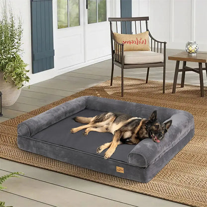 Hundebett, extra große orthopädische Haustiermatratze, Couch, Schlafbettkissen mit abnehmbarem, waschbarem Bezug, weicher Schwammschaum Fellnasenliebe123