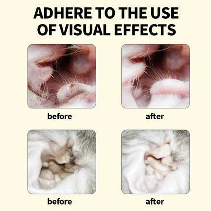 Ohrreiniger Hund Katze 85g Ohrmilben Ohrenschmalz Sanft Nicht-reizend Tropfen