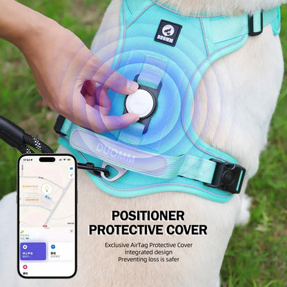 Anti-Pull-Hundegeschirr für große und mittelgroße Hunde, reflektierender, auslaufsicherer Tracker, Brustgurt, atmungsaktiv, verstellbar, Heimtierbedarf Fellnasenliebe123
