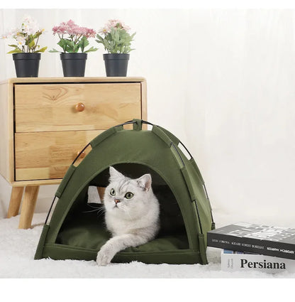 Haustier Zelt Bett Abnehmbar Katze, Halbgeschlossen