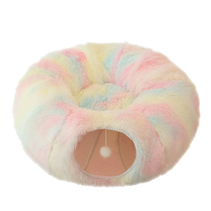 Katzentunnel Bett 2-in-1 – Multifunktionaler Spieltunnel & Schlafplatz für Katzen