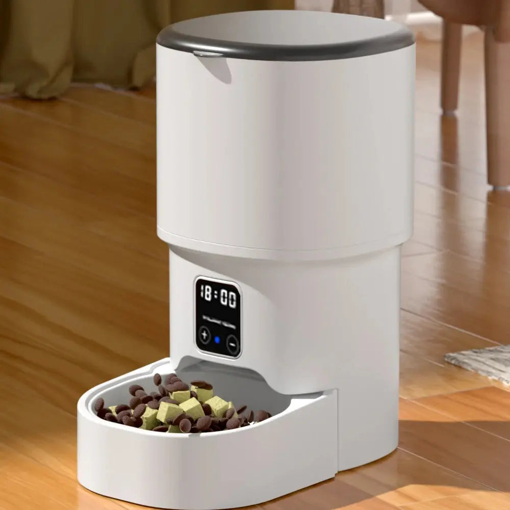 4L WIFI-Taste, automatischer Katzenfutterspender, intelligenter Futterspender für Katzen und Hunde, intelligenter Futterspender für Katzen, Futterspender für Haustiere (kein 5 V, 1 A-Stecker) Fellnasenliebe123