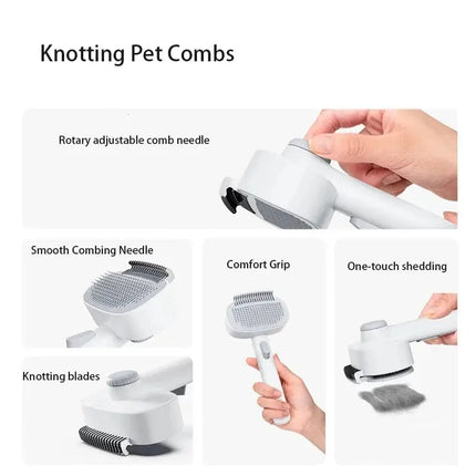 Magic Pet Grooming Brush – müheloser Knotenentferner und Haarsammler, schmerzloses Entwirren für Katzen und Hunde mit dickem Fell Fellnasenliebe123