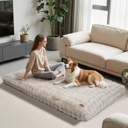 Ultra-Plüsch-Hundebett, weiches Haustierkissen, große Hundekiste, Welpenmatratze, waschbare Matte Fellnasenliebe123
