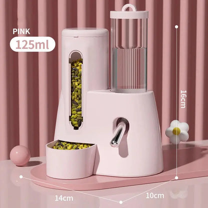 Automatischer Futterspender für Hamster, 2-in-1, kleiner Tier-Wasserspender, Trinkwasserflasche für Haustiere, Futternapf für Hamster, Meerschweinchen, Ratte Fellnasenliebe123