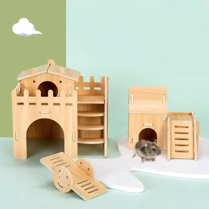 Haustier Hamster Spielzeug Holz Brücke Wippe Schaukel Spielzeug Kleine Tier Aktivität Klettern Spielzeug DIY Hamster Käfig Zubehör Fellnasenliebe123