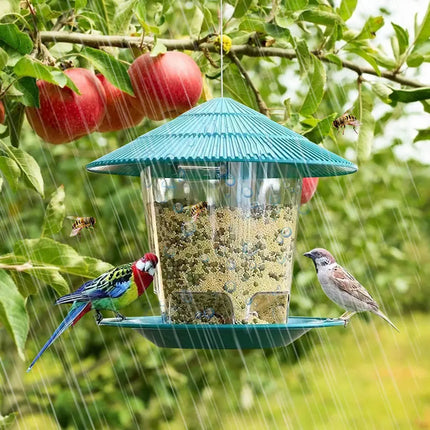 Vogel Feeder Automatische Fuß Fütterung Werkzeug Outdoor Vogel Feeder Hängende Mutter Fütterung Mehrere Loch Dispenser Halter Lebensmittel Container Fellnasenliebe123
