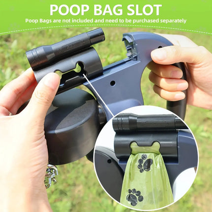 Eine Packung mit zwei Leinen, einziehbarer Hundetzieher für den Außenbereich, für kleine und mittelgroße Hunde, ohne Batterie und Kotbeutel Fellnasenliebe123