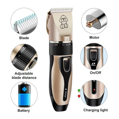 Elektrischer Haustiertrimmer USB - Wiederaufladbarer Fellschneider für Hunde & Katzen