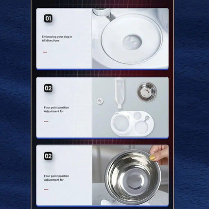 Futterbehälter mit Waterer Pet Waterer Feeder 2-in-1 Katzennapf Wasserspender Automatische Wasseraufbewahrung Futternapf für Hunde und Katzen Fellnasenliebe123