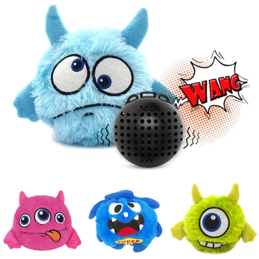 Interaktives Hundespielzeug, springender Giggle, schüttelnder Ball, Hunde-Plüschtier, elektronisch, vibrierend