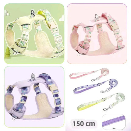 Einstellbare Hund Sommer Weste Stil Haustier Geschirr Atmungsaktive Hund Gehen Leine Mit Reflektierende Riemen Für Welpen Hund Outdoor Liefert Fellnasenliebe123