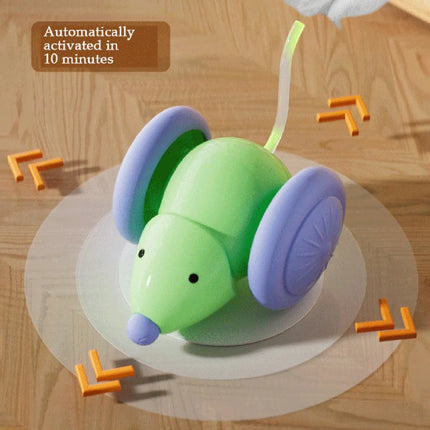 Intelligentes elektrisches Maus-Katzenspielzeug für interaktive Spielzeit mit Hindernisvermeidung, geräuschloses Laden, 1,5 Stunden Akkulaufzeit Fellnasenliebe123