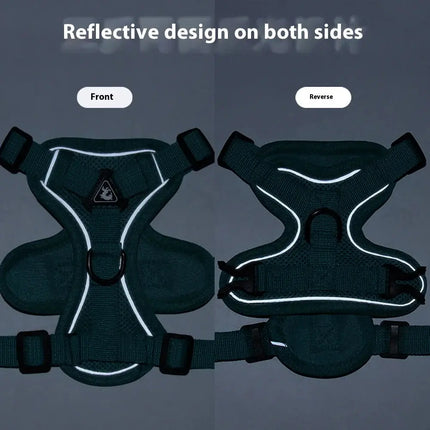 Neue reflektierende Hundegeschirrweste, atmungsaktiv, leicht zu tragen, bequem, verstellbar, Haustiergeschirr für kleine und mittelgroße Hunde Fellnasenliebe123