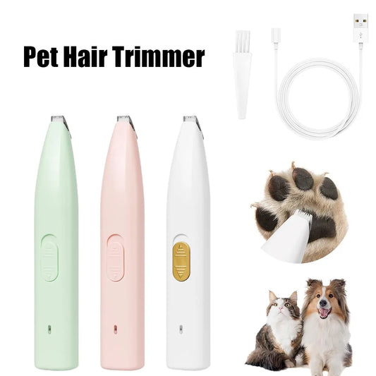 Leiser Fußhaarschneider USB - Elektrischer Pfotentrimmer für Hunde & Katzen
