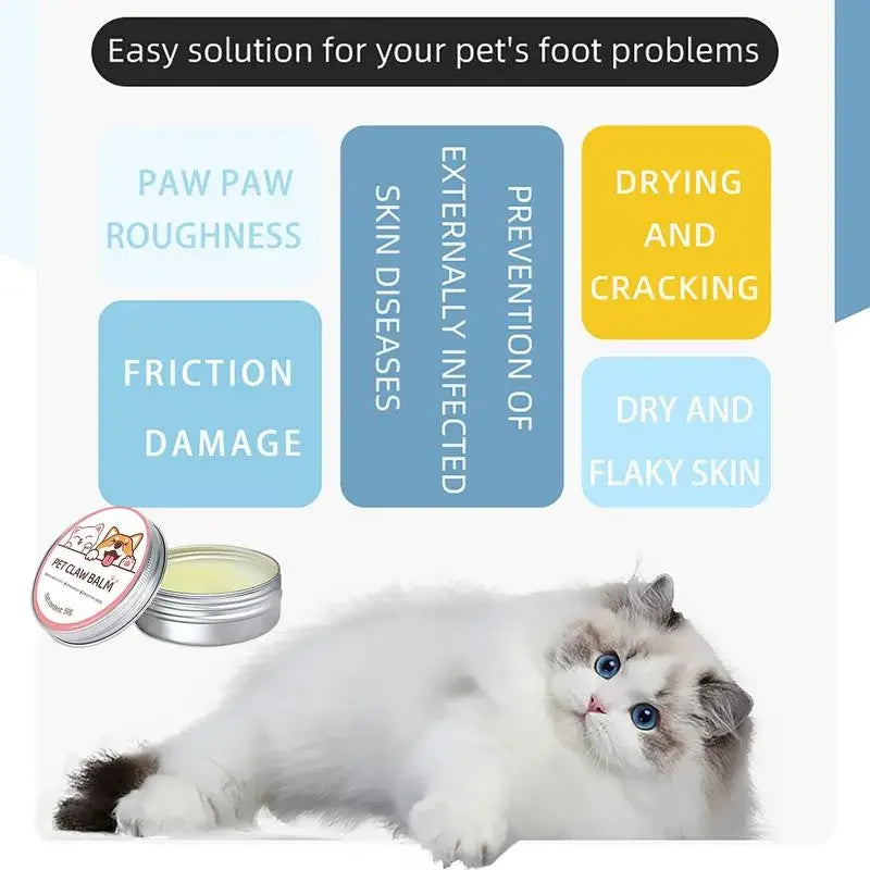 Paw care balm; protective cream for cat and dog paws, moisturizing cream for pets' noses 