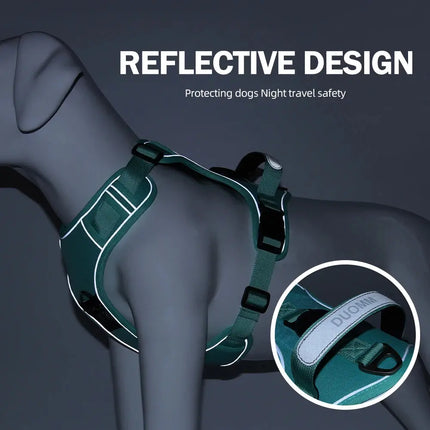 Anti-Pull-Hundegeschirr für große und mittelgroße Hunde, reflektierender, auslaufsicherer Tracker, Brustgurt, atmungsaktiv, verstellbar, Heimtierbedarf Fellnasenliebe123