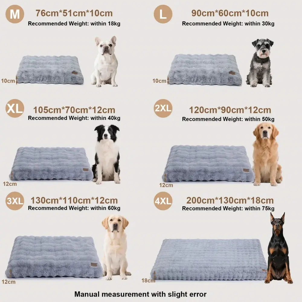 Ultra-Plüsch-Hundebett, weiches Haustierkissen, große Hundekiste, Welpenmatratze, waschbare Matte Fellnasenliebe123