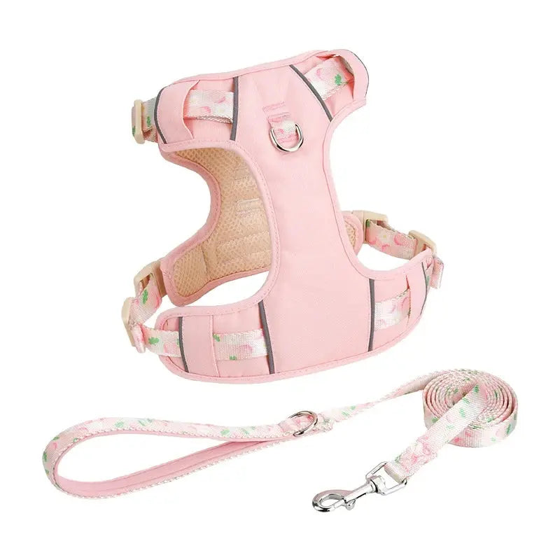 Einstellbare Hund Sommer Weste Stil Haustier Geschirr Atmungsaktive Hund Gehen Leine Mit Reflektierende Riemen Für Welpen Hund Outdoor Liefert Fellnasenliebe123