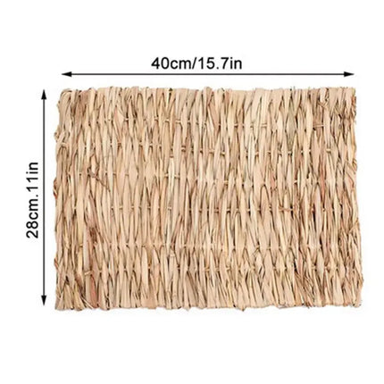 Faltbare gewebte Kaninchenkäfige, Haustiere, Hamster, Meerschweinchen, Hase, Gras, Kauspielzeug, Matte, Haus, Bettnester für kleine Tiere, Kaninchen-Zubehör Fellnasenliebe123