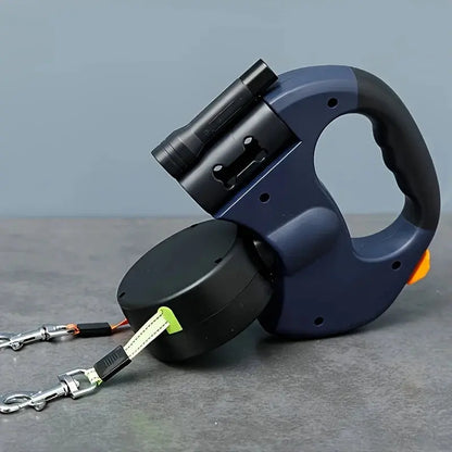 Eine Packung mit zwei Leinen, einziehbarer Hundetzieher für den Außenbereich, für kleine und mittelgroße Hunde, ohne Batterie und Kotbeutel Fellnasenliebe123