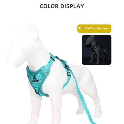 Neue reflektierende Hundegeschirrweste, atmungsaktiv, leicht zu tragen, bequem, verstellbar, Haustiergeschirr für kleine und mittelgroße Hunde Fellnasenliebe123