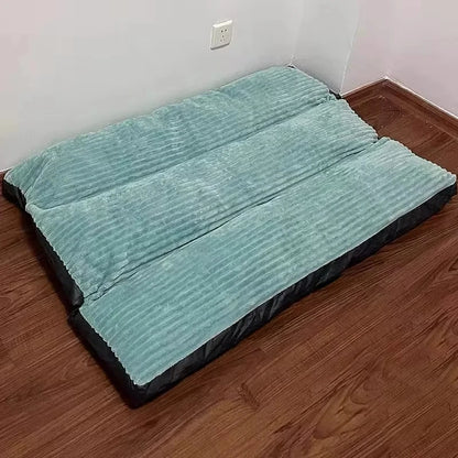 Warmes Hundebett für den Winter, Cord-Schlafmatte für Hunde, weich, abnehmbar, waschbar