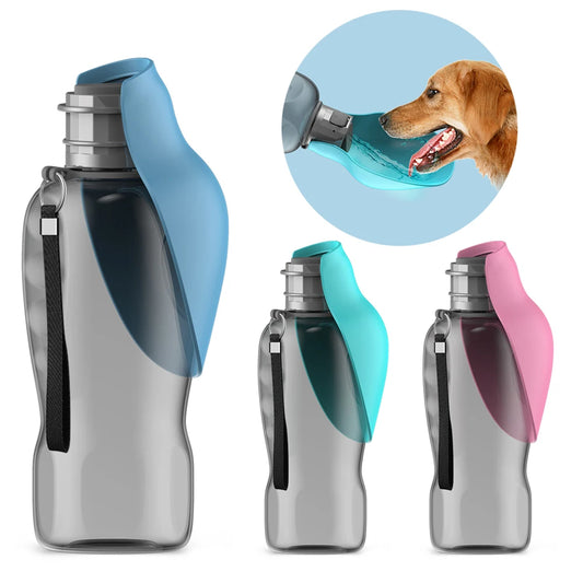 800 ml tragbare Hundewasserflasche für kleine, mittelgroße und große Hunde, Trinknapf für Reisen im Freien