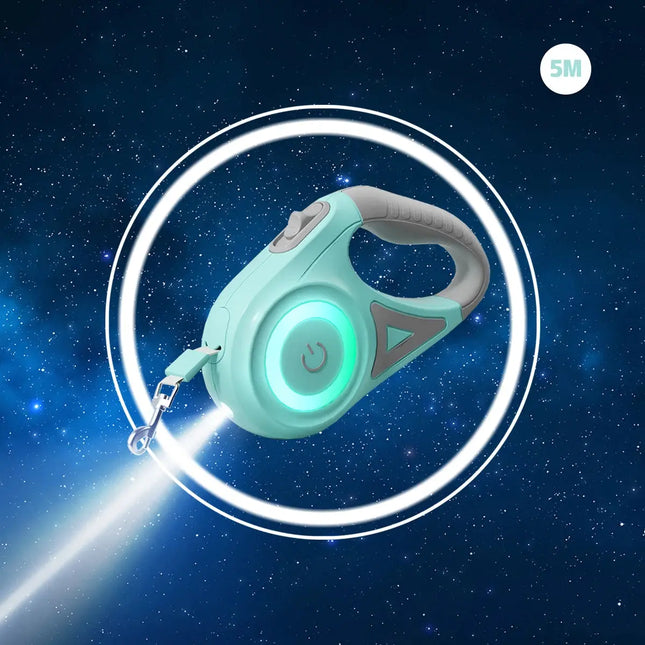 Einziehbare LED-Hundeleine mit Licht für Welpen, kleine, mittelgroße und große Hunde, Katzen, Haustiergeschirr, Gurte, Halsband, Zubehör, 3 m, 5 m Roulette Fellnasenliebe123