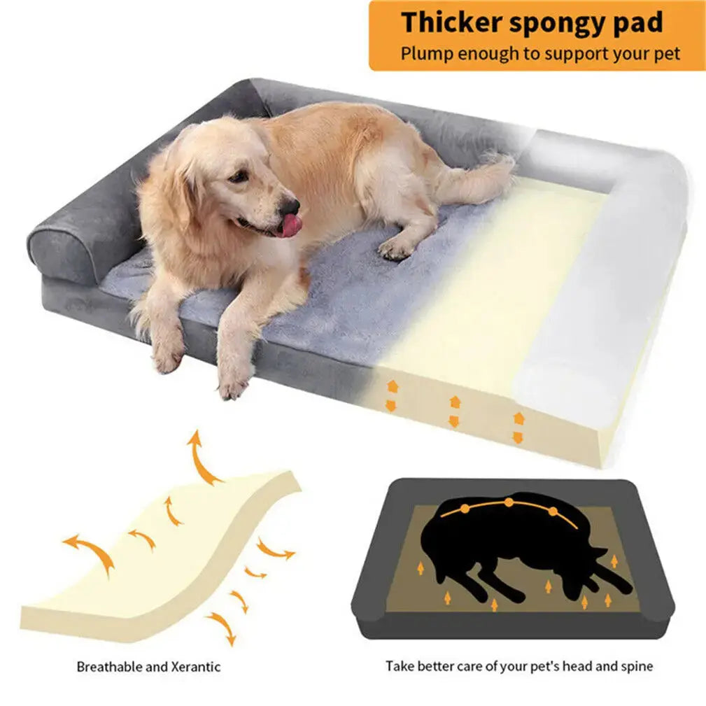 Hundebett, extra große orthopädische Haustiermatratze, Couch, Schlafbettkissen mit abnehmbarem, waschbarem Bezug, weicher Schwammschaum Fellnasenliebe123