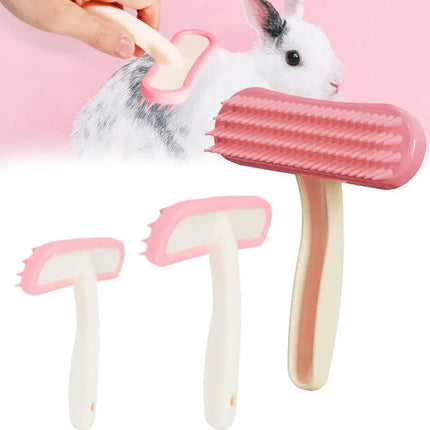 Silikon-Haustierkamm für Kaninchen & Kleintiere - Sanfte Fellpflege-Bürste - Fellnasenliebe123