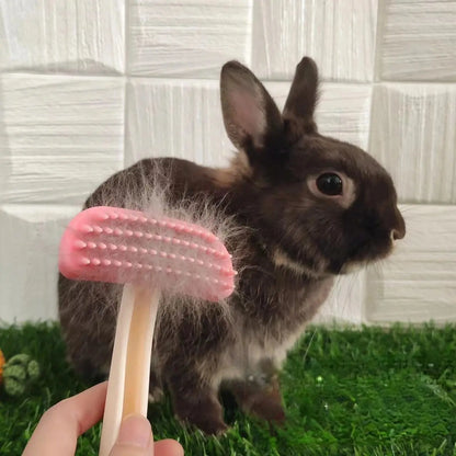 Silikon-Haustierkamm für Kaninchen & Kleintiere - Sanfte Fellpflege-Bürste - Fellnasenliebe123