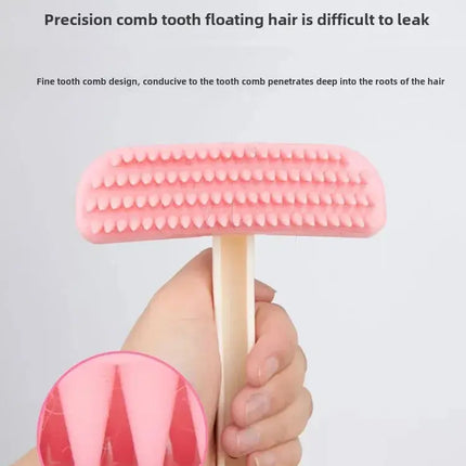 Silikon-Haustierkamm für Kaninchen & Kleintiere - Sanfte Fellpflege-Bürste - Fellnasenliebe123