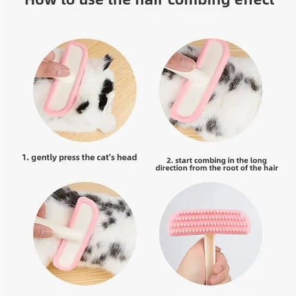 Silikon-Haustierkamm für Kaninchen & Kleintiere - Sanfte Fellpflege-Bürste - Fellnasenliebe123