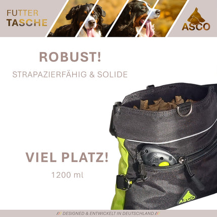 ASCO Futterbeutel mit Einhand-Schnappverschluss 20x20 cm