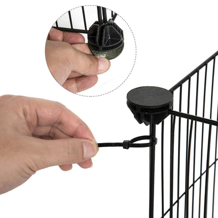 DIY Haustier-Laufstall, Metalldraht, Übung, Haustierlauf mit Tür, Kabelbinder, Käfig für kleine Tiere, für Welpen, Kaninchen, Kätzchen, Meerschweinchen Fellnasenliebe123