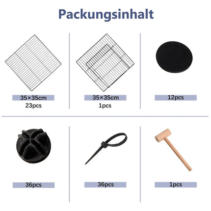 DIY Haustier-Laufstall, Metalldraht, Übung, Haustierlauf mit Tür, Kabelbinder, Käfig für kleine Tiere, für Welpen, Kaninchen, Kätzchen, Meerschweinchen Fellnasenliebe123