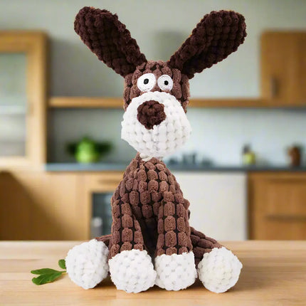 Cord-Hundespielzeug für kleine und große Hunde, Tierplüsch-Quietschspielzeug für Hunde - Fellnasenliebe123