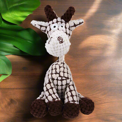 Corduroy dog ​​toys for small and large dogs, animal plush squeaky toys for dogs