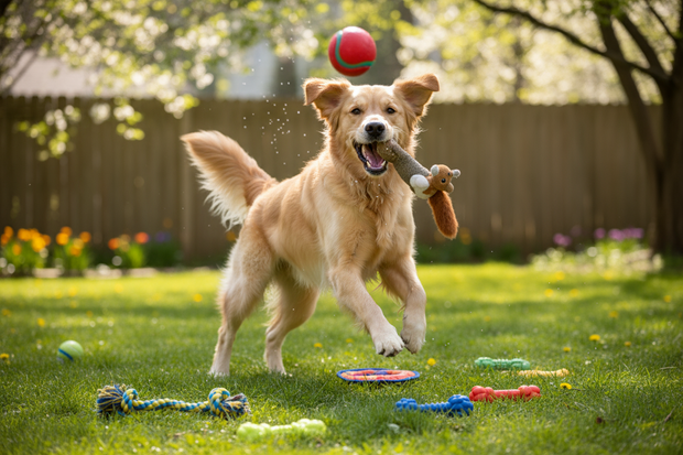 Hundespielzeug, Hund beim spielen